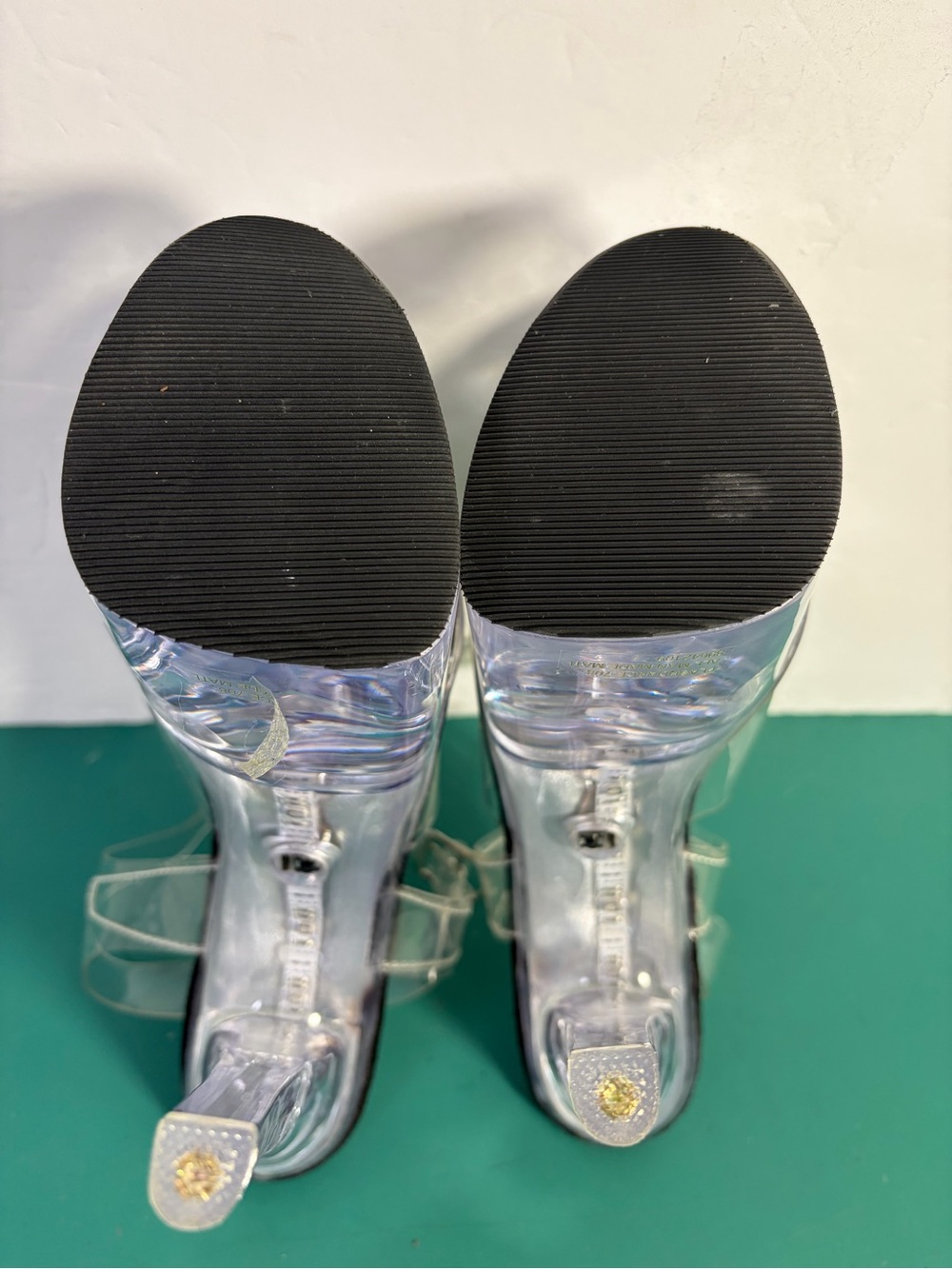 Pleaser Flashdance 708 LED Clear Platform Heels Stripper Shoes Size 8 - Picture 14 of 16